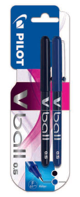 Rotulador Pilot V-Ball 0,5 Tinta Liquida Negro Y Azul | Pilot | Pack 1 Unidades